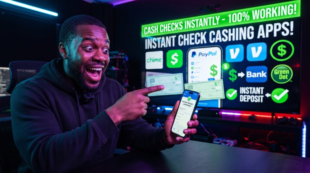 apps cash checks instantly